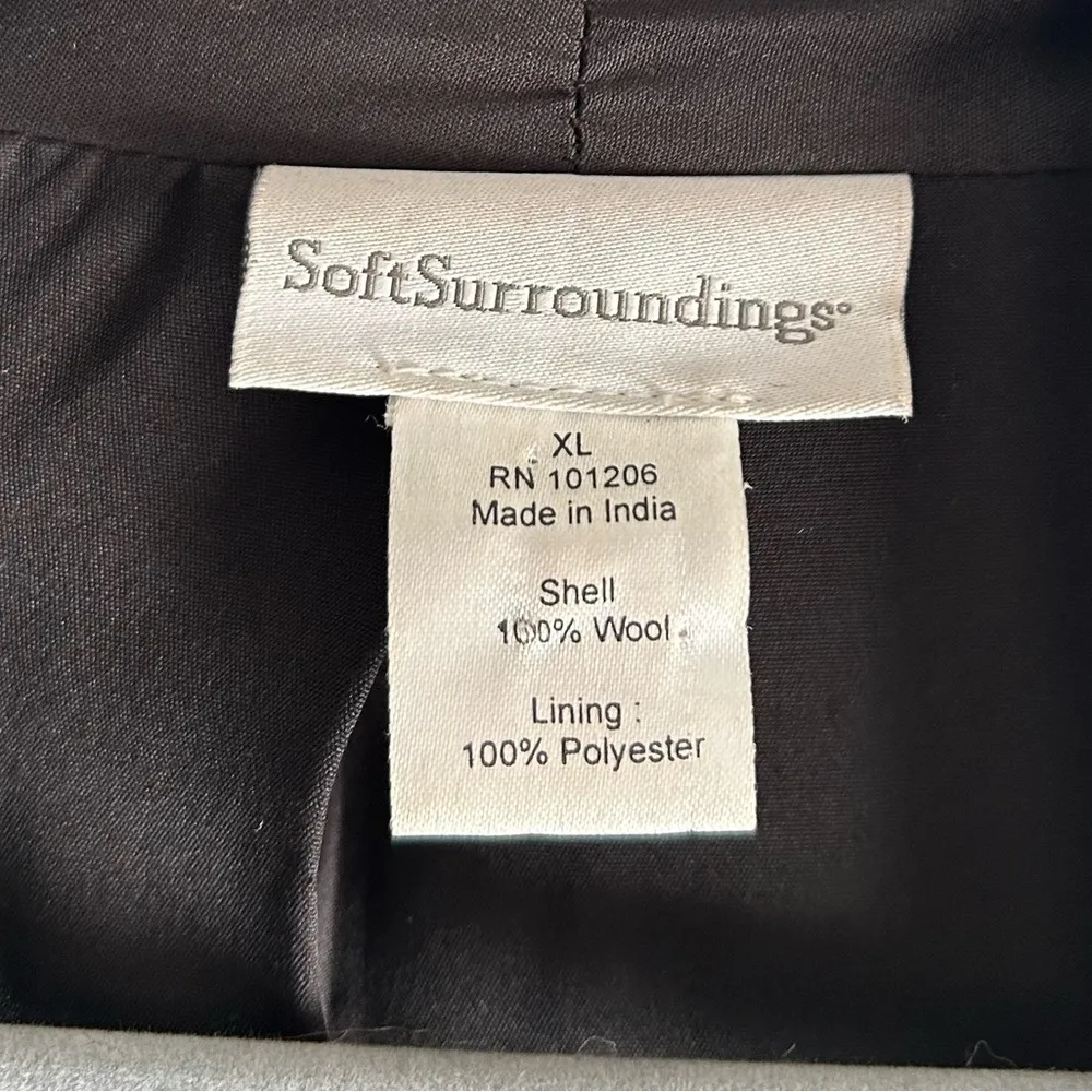 Soft Surroundings Open Wool Zigzag & Floral Jacket Sz XL - Image 4