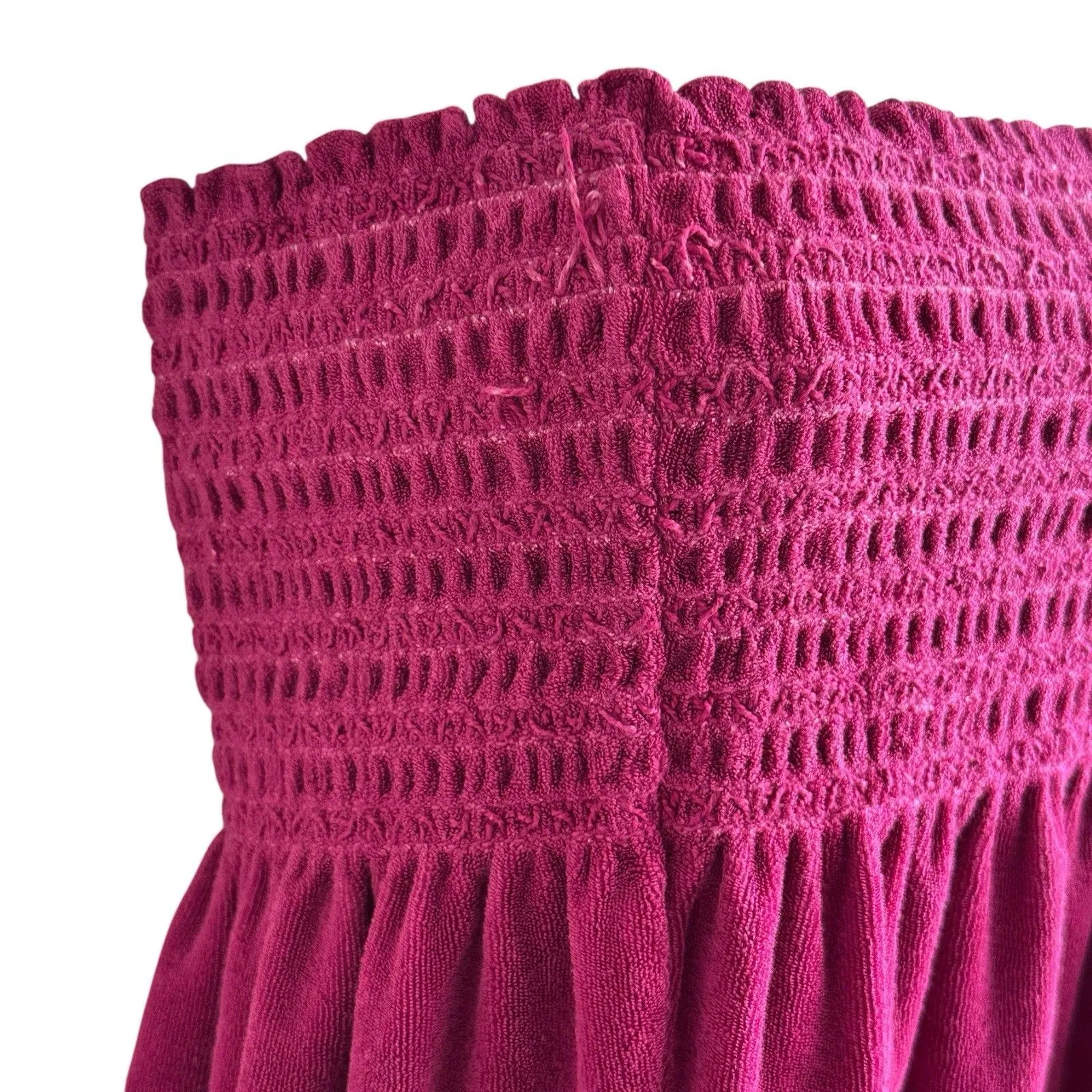 Juicy Couture Vintage Y2K Pink Terry Cloth Cover Up Dress L USA Towel Pool - Image 9