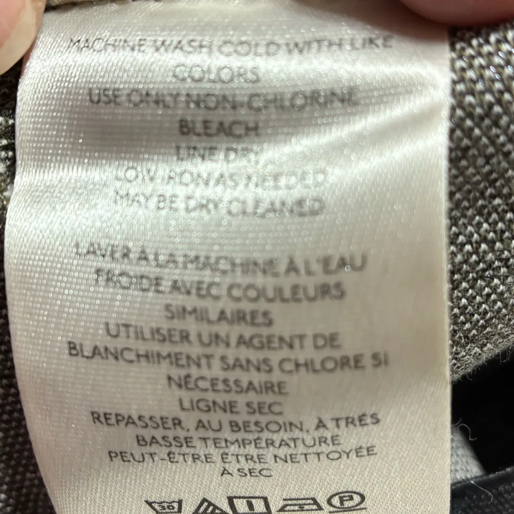 NWOT MAEVE by Anthropologie Brown Plaid with Black Sparkly stitch Wide - Image 5