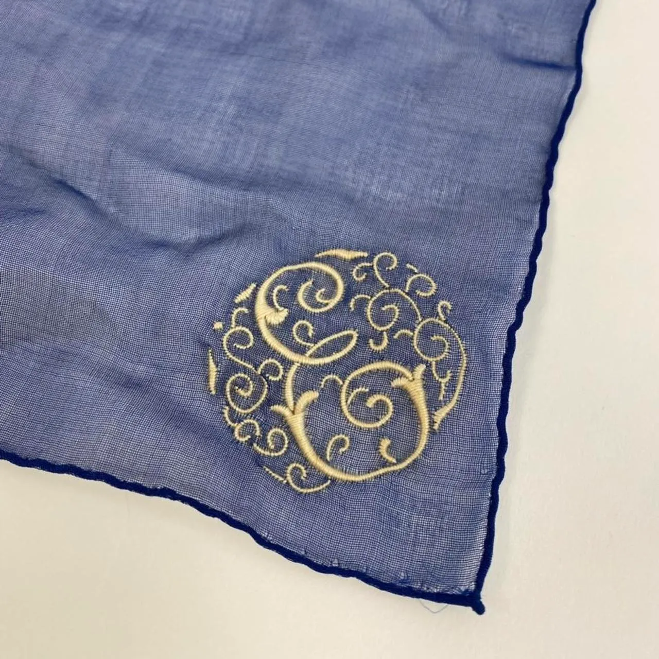 Vintage E Handkerchief With Beautiful Embroidery - Image 4