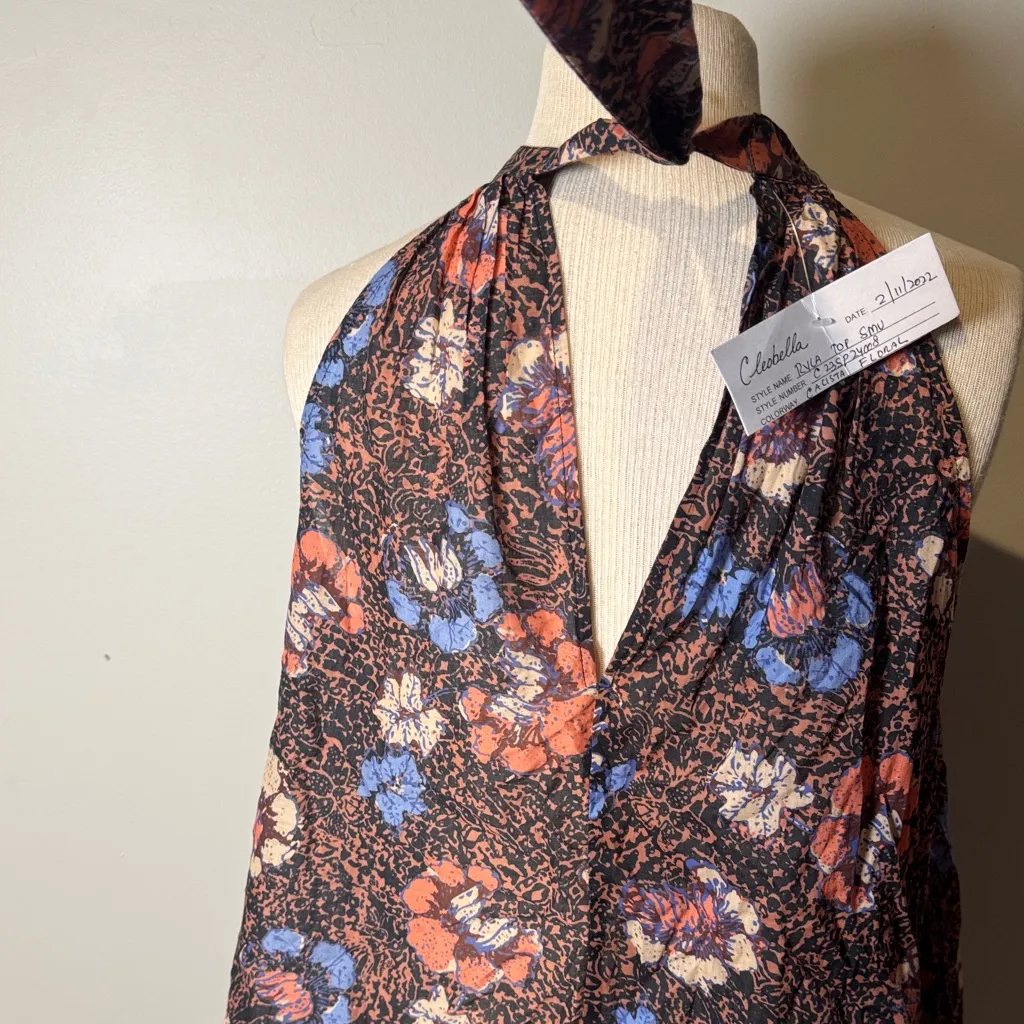 Cleobella Black Floral Halter Blouse - Image 5