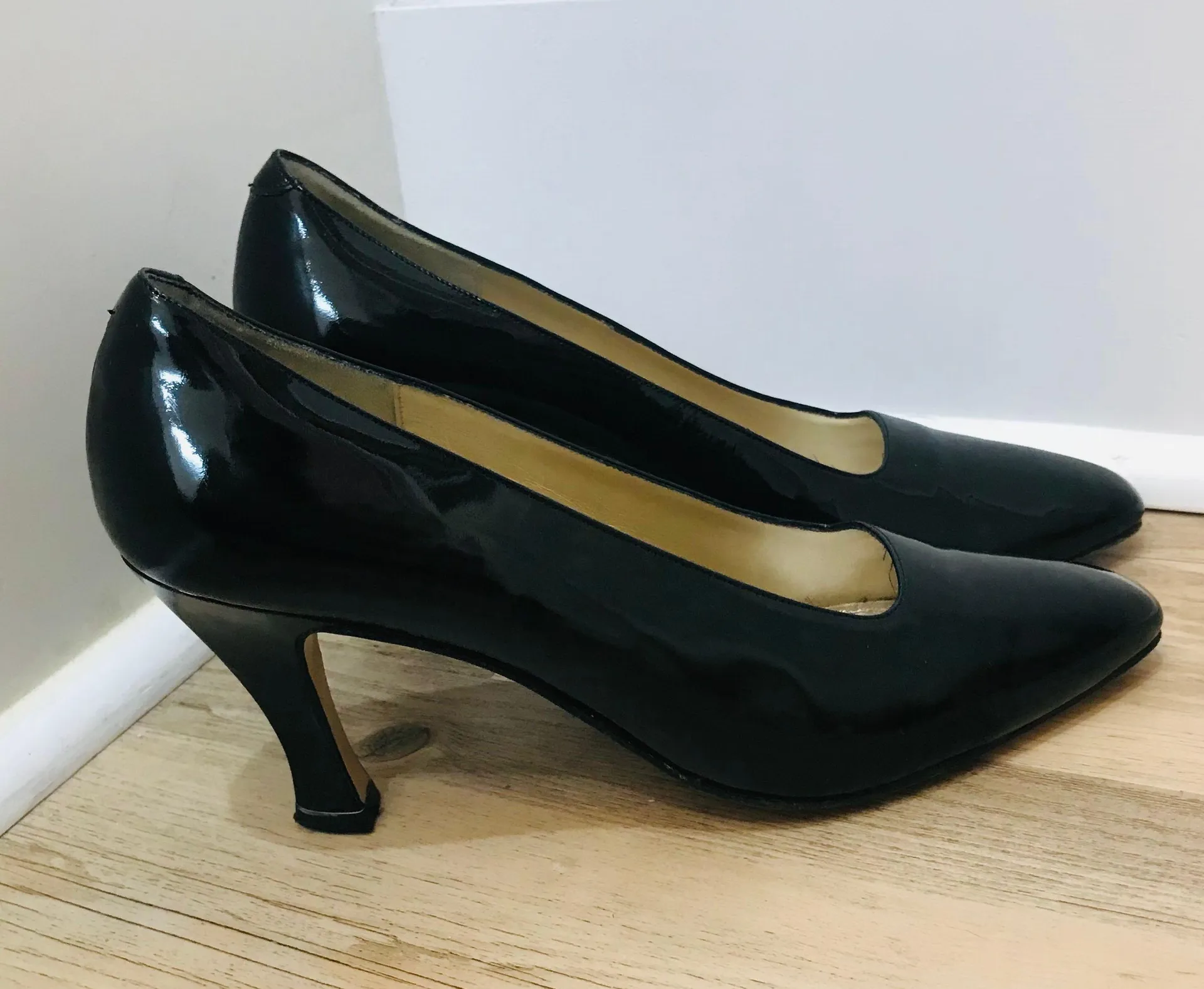 Sesto Meucci of florence black patent heels sz 9 - Image 4