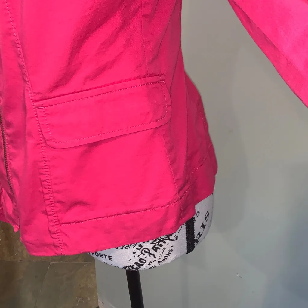 LOFT Hot Pink Lightweight Cotton Jacket Women’s XS Extra Small - Image 2