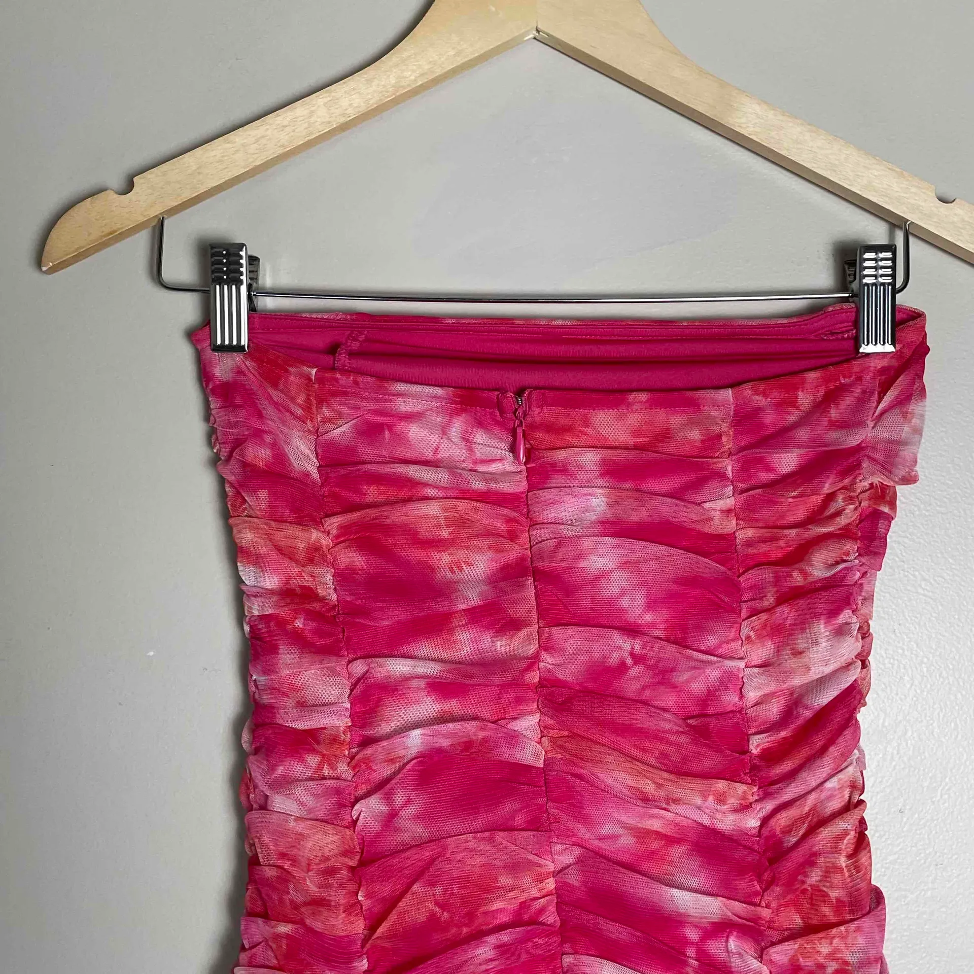 Superdown Womens Pink Strapless Ruched Bodycon Micro Mini‎ Dress Small - Image 7