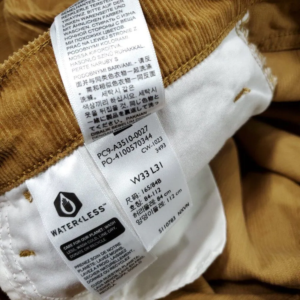 Levi's 94 Baggy Corduroy Brown Straight Leg Loose Pants Y2K 90s Size 33 x 31 - Image 7