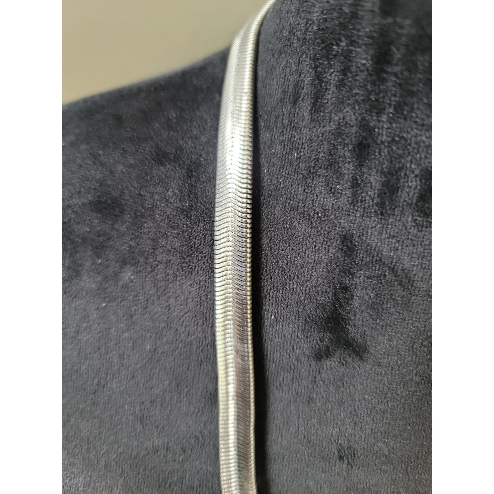 Chico's Silver-Tone Geometric Statement Collar Necklace with Black  Cream Enamel - Image 5