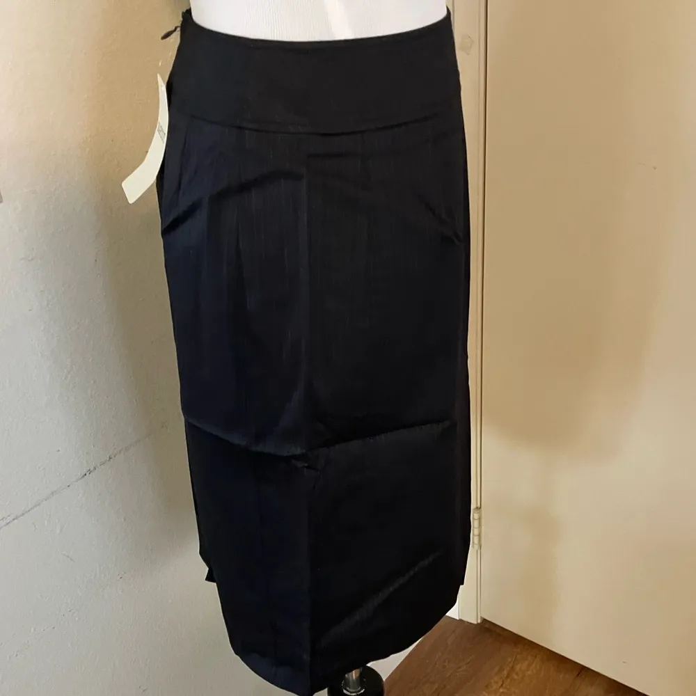 Napist Women's Work Office Business Stripes Pencil Skirt Black - Image 3