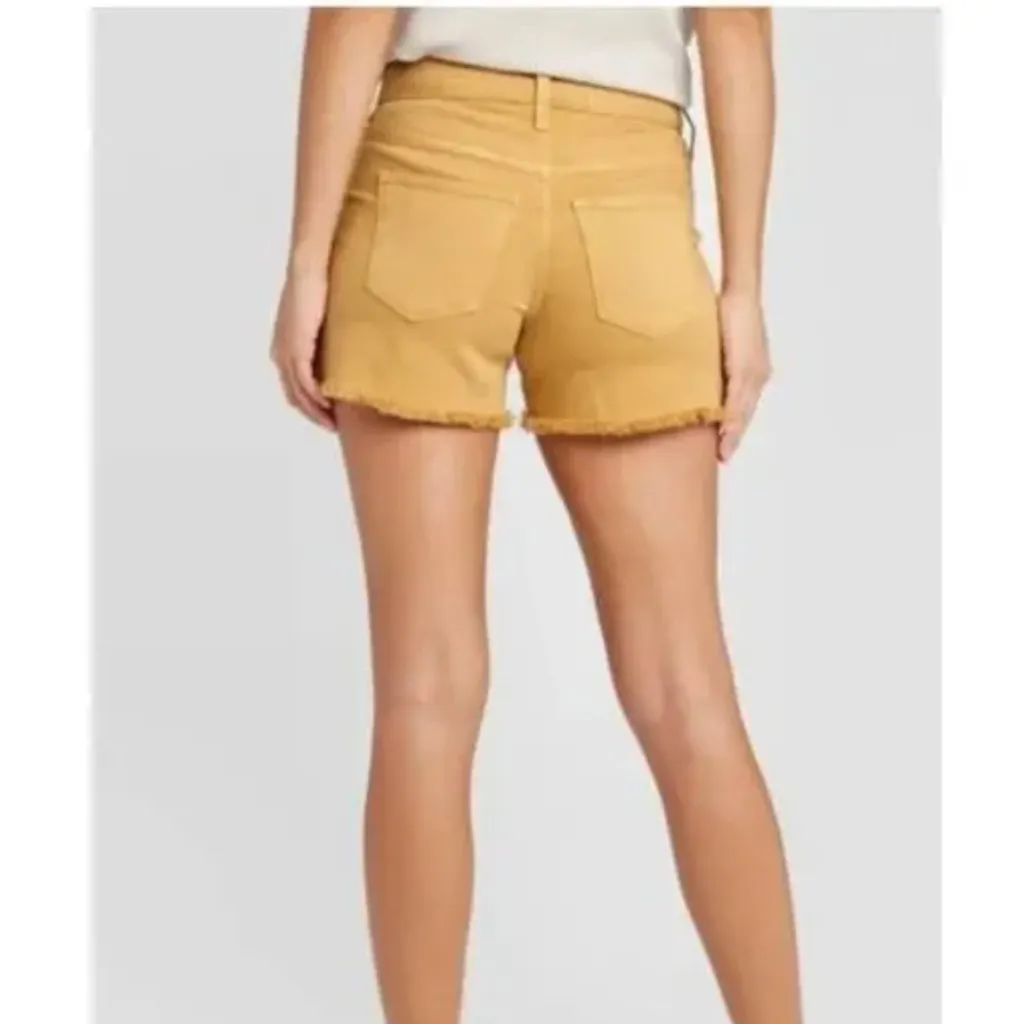Universal Thread Cut Off Jean Shorts Mustard Yellow 2/26 - Image 2