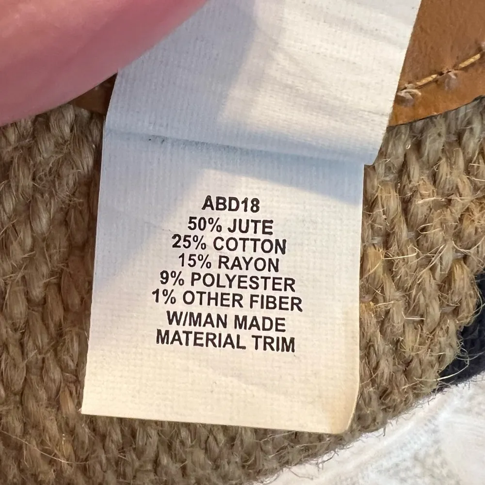 Jute Wide Belt with buckle Tan Faux Leather Women’s Size Small - Image 7