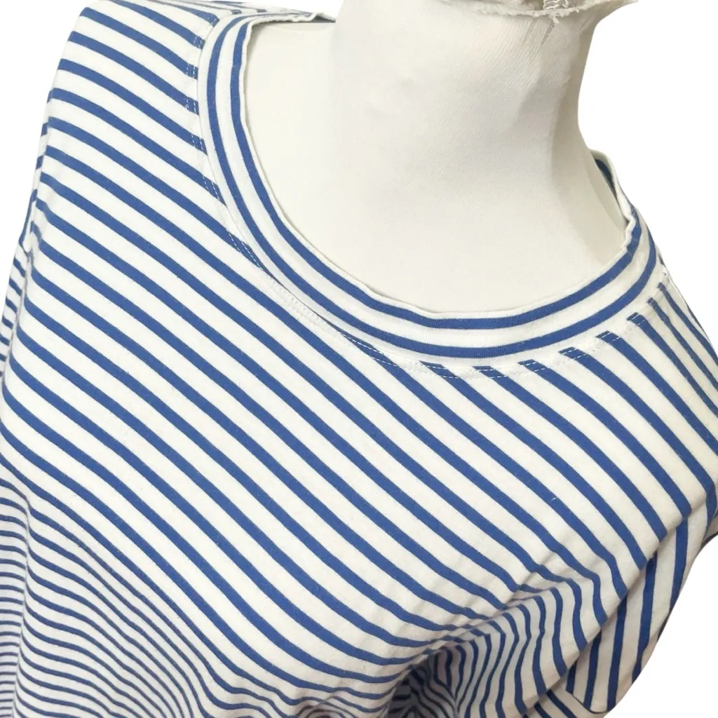 AYR The Port Tee Women’s XS Blue White Stripe Long Sleeve Pima Cotton Casual - Image 9