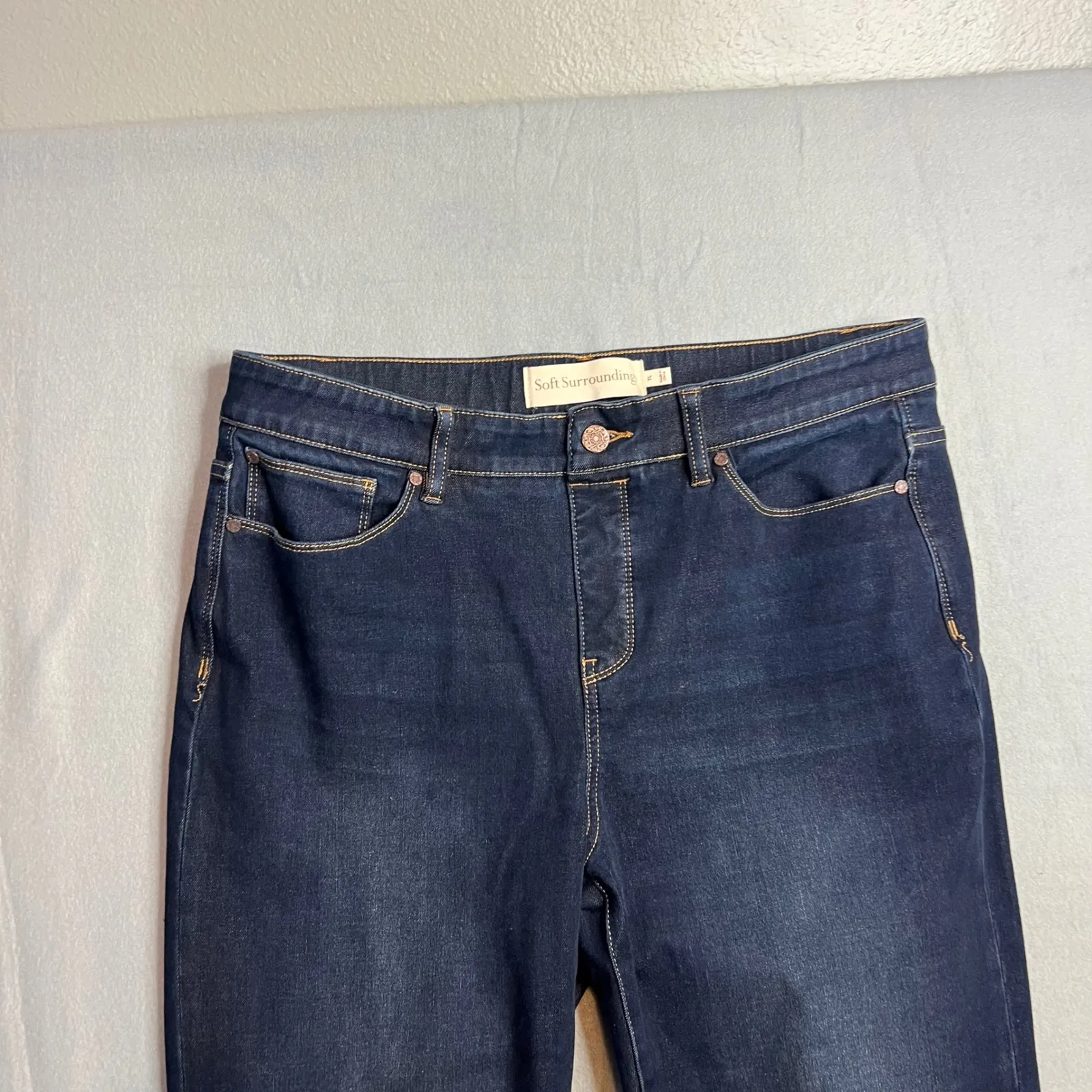 Soft Surroundings Ultimate Pull On Relaxed Straight Jeans Size LT Large Tall - Image 3