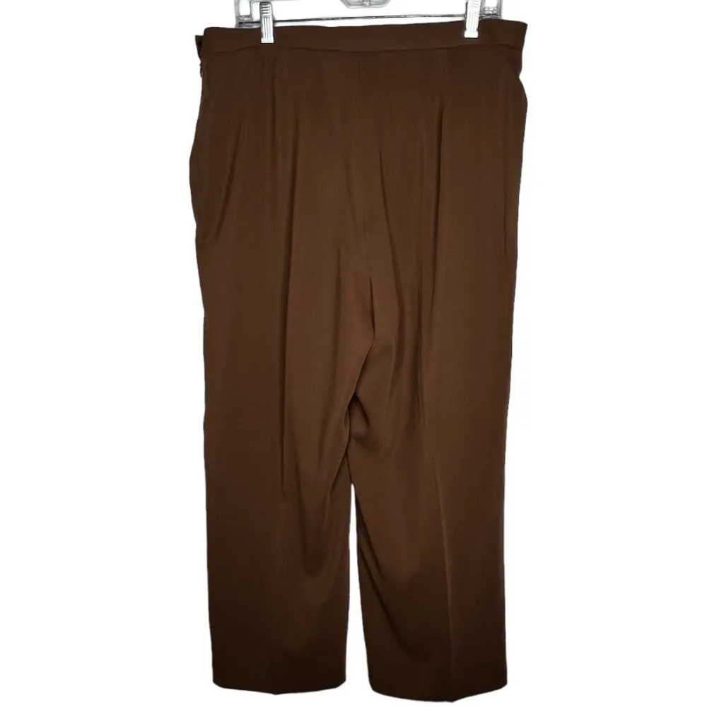 Vintage Kasper Brown Polyester Pantsuit‎ - Image 12