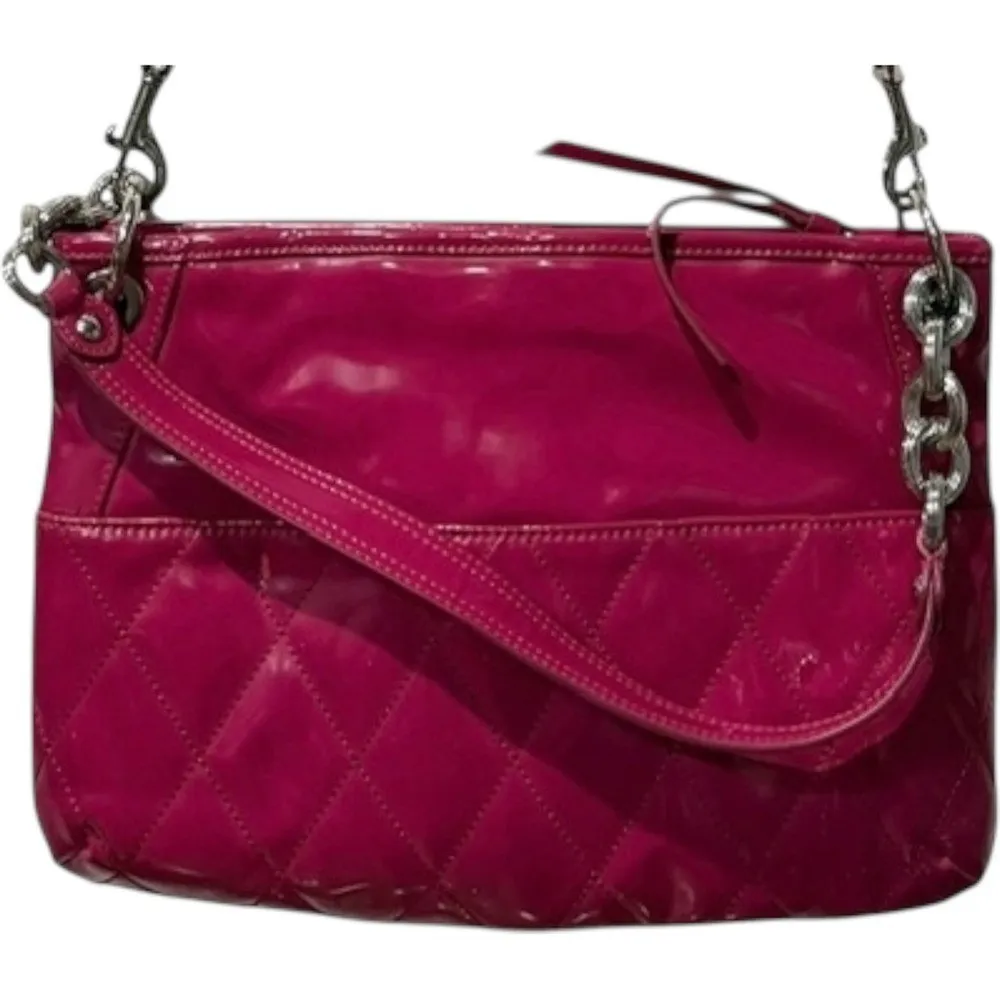 Coach Poppy Liquid Gloss Hippie Crossbody‎ Shoulder Bag Hang Tags - Hot Pink Y2K - Image 3