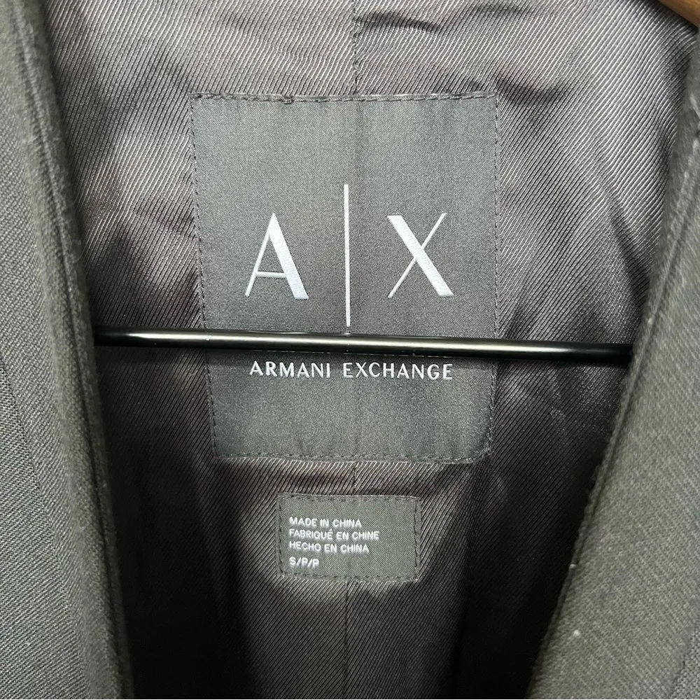 A/X Armani Exchange Black Longline Blazer Jacket Single Button 3/4 Sleeve Small - Image 3