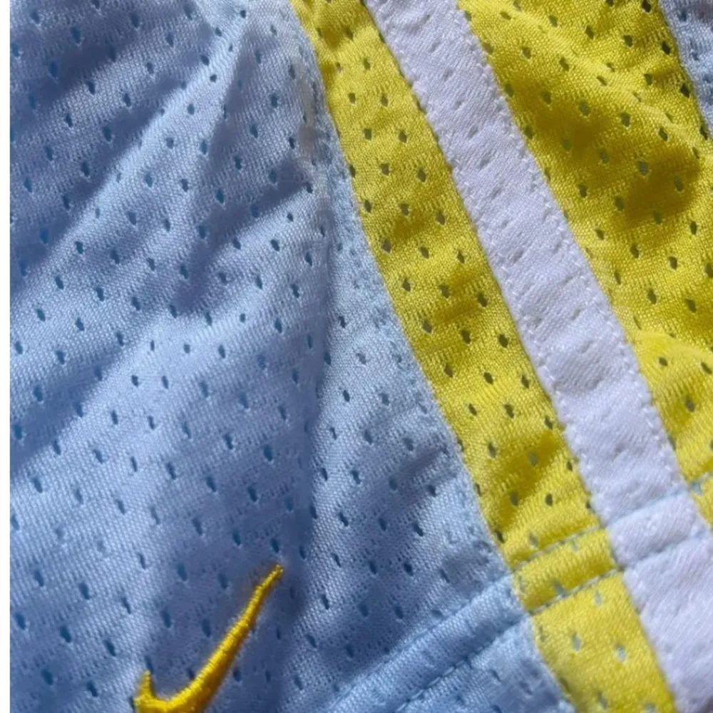 Nike Women's Light Blue and Yellow Athletic Shorts🩵💛 - Image 4