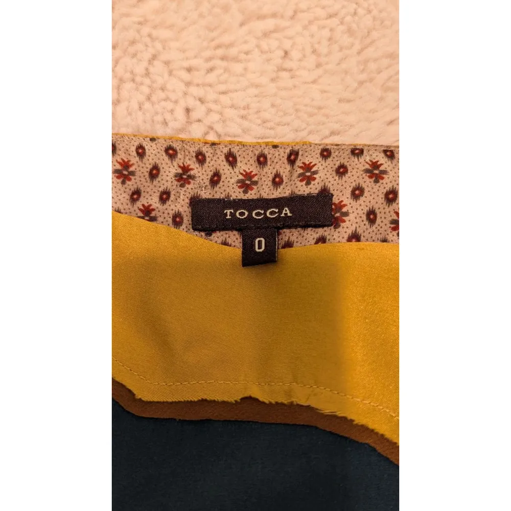 Women's Tocca Dress, Size 0, Teal and Gold Blue - Image 4