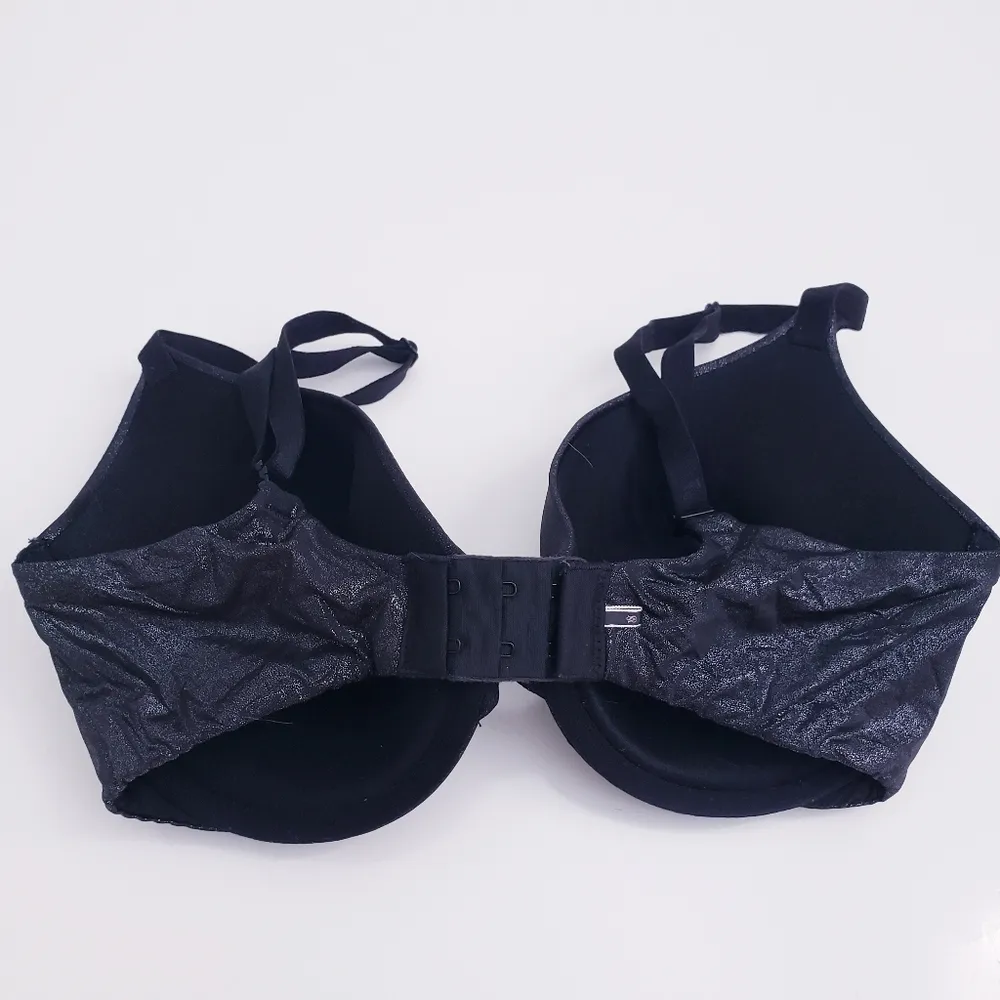 Victoria's Secret Metallic Black Glitter Uplift Semi Demi Bra - Image 3