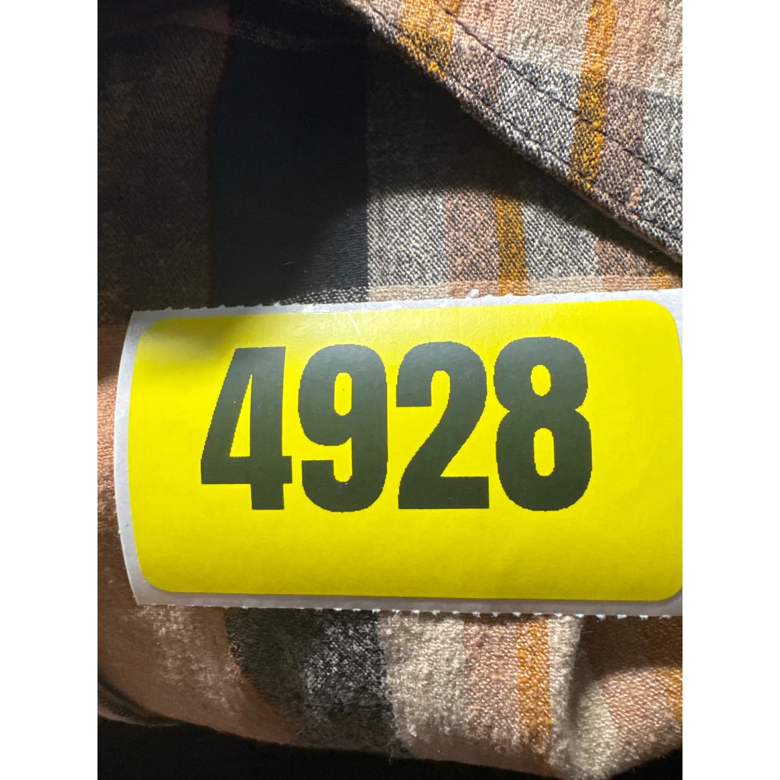 SPORT SAVVY Womens 2X Plaid Button Up Shirt Silk Cotton Blend Orange Black - Image 10