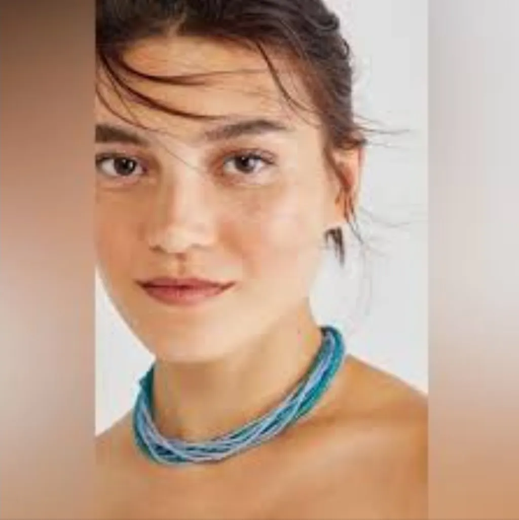 Free people Santa Fe Beaded Choker. Green - Image 5