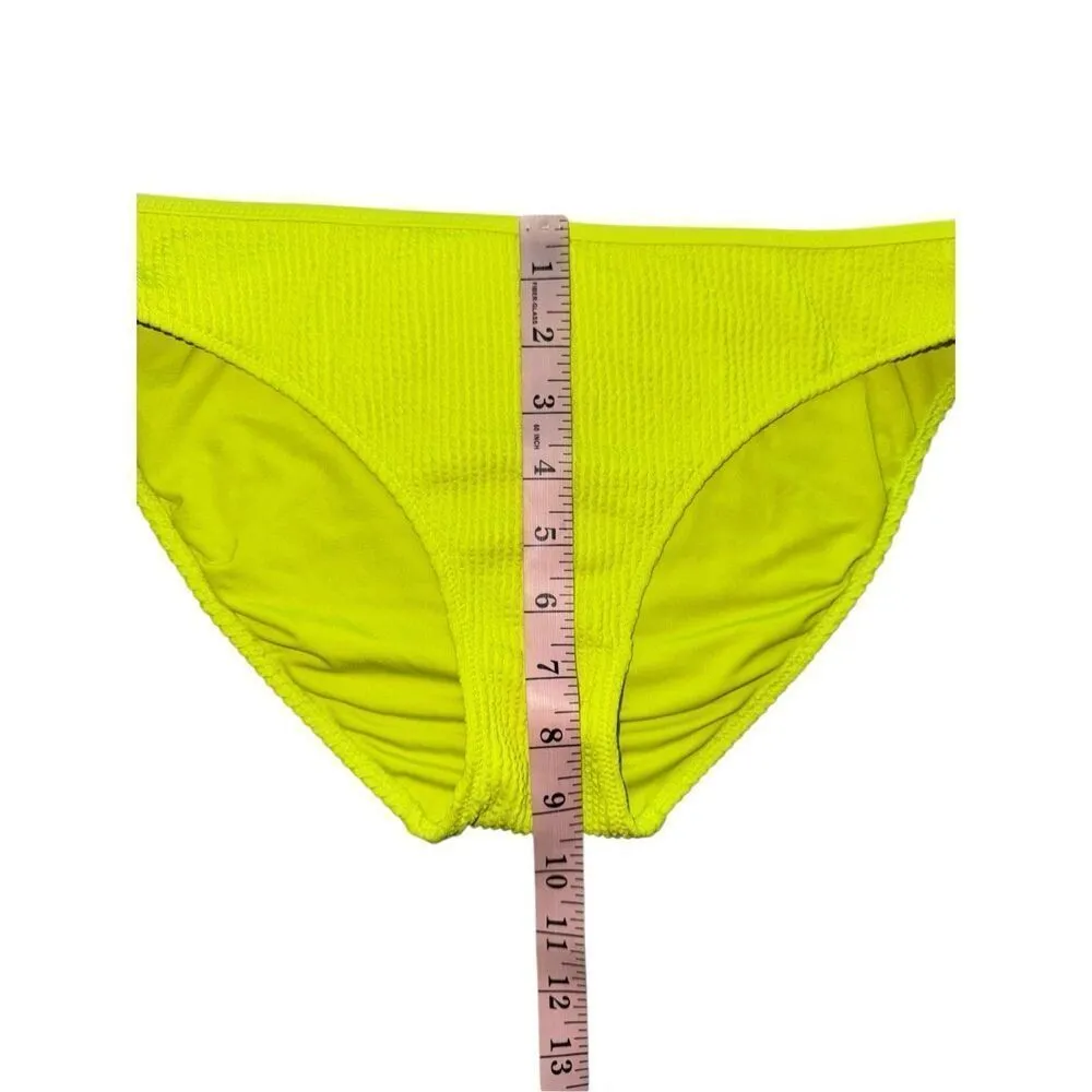 Aerie Crinkle String Triangle Bikini Top & Full Coverage Bottom Set Size L - Image 11