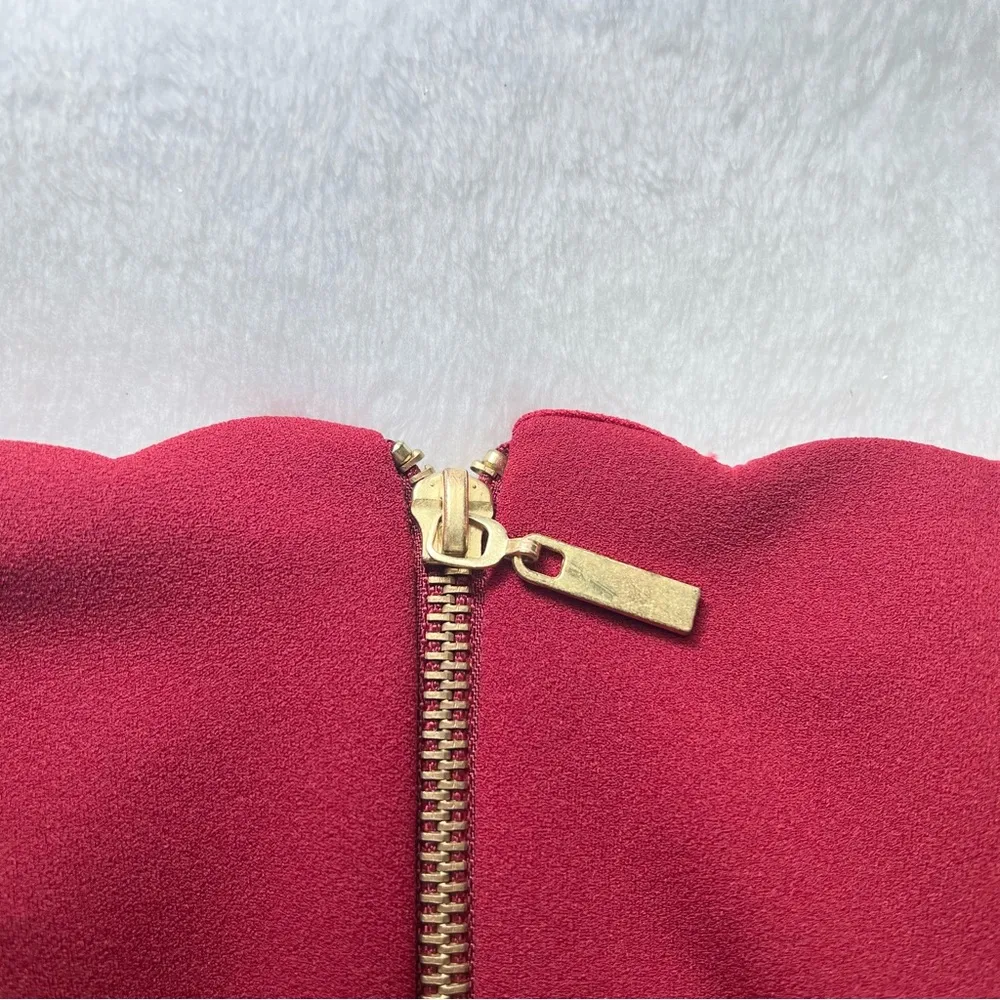 B Darlin Junior Maroon Semi Formal Cocktail Dress Size 1/2 - Image 3