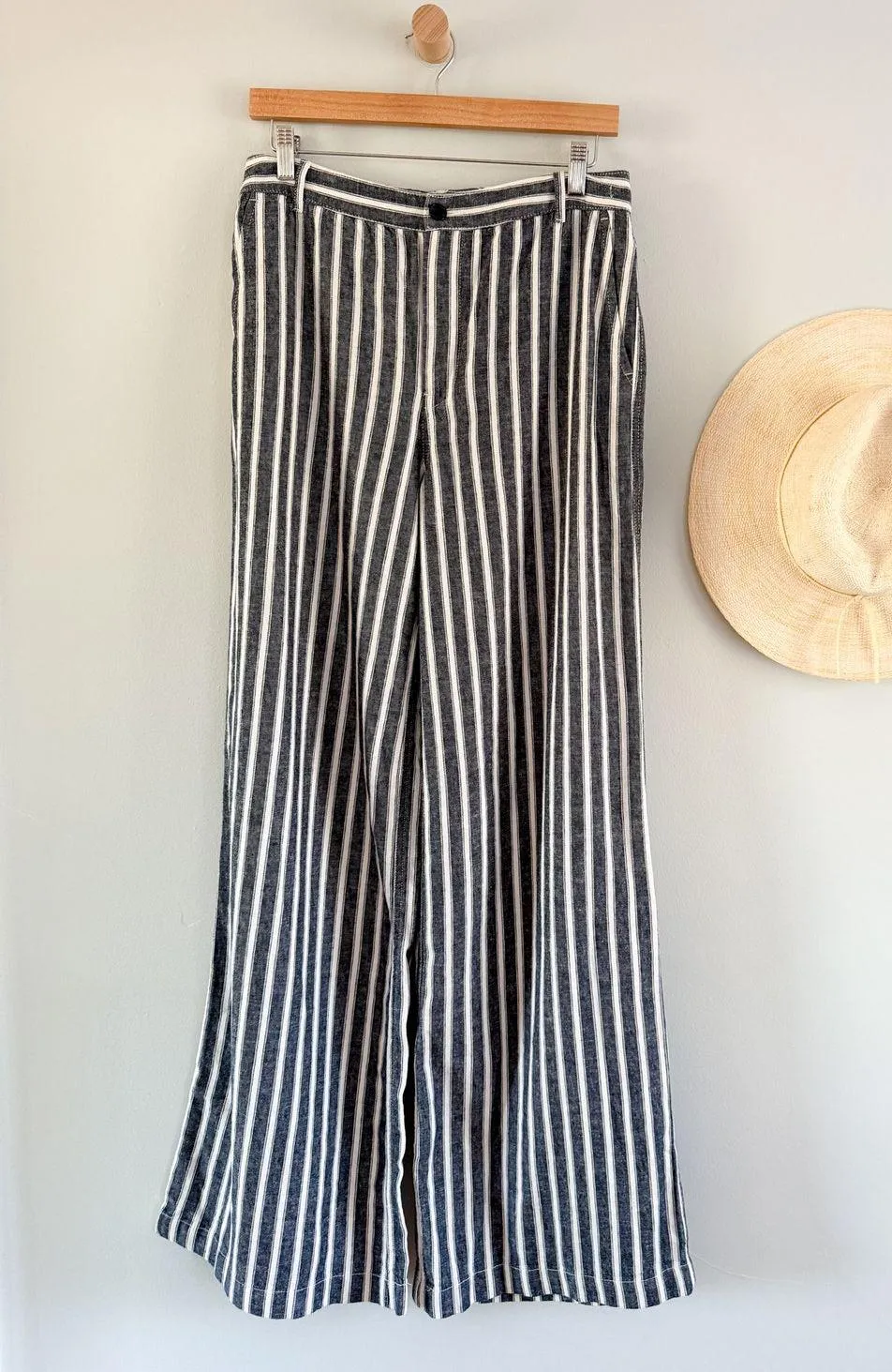 Madewell | NWT | The Tall Zoe Relaxed Wide Pant in Linen-Cotton Blend | Sz T4 - Image 3