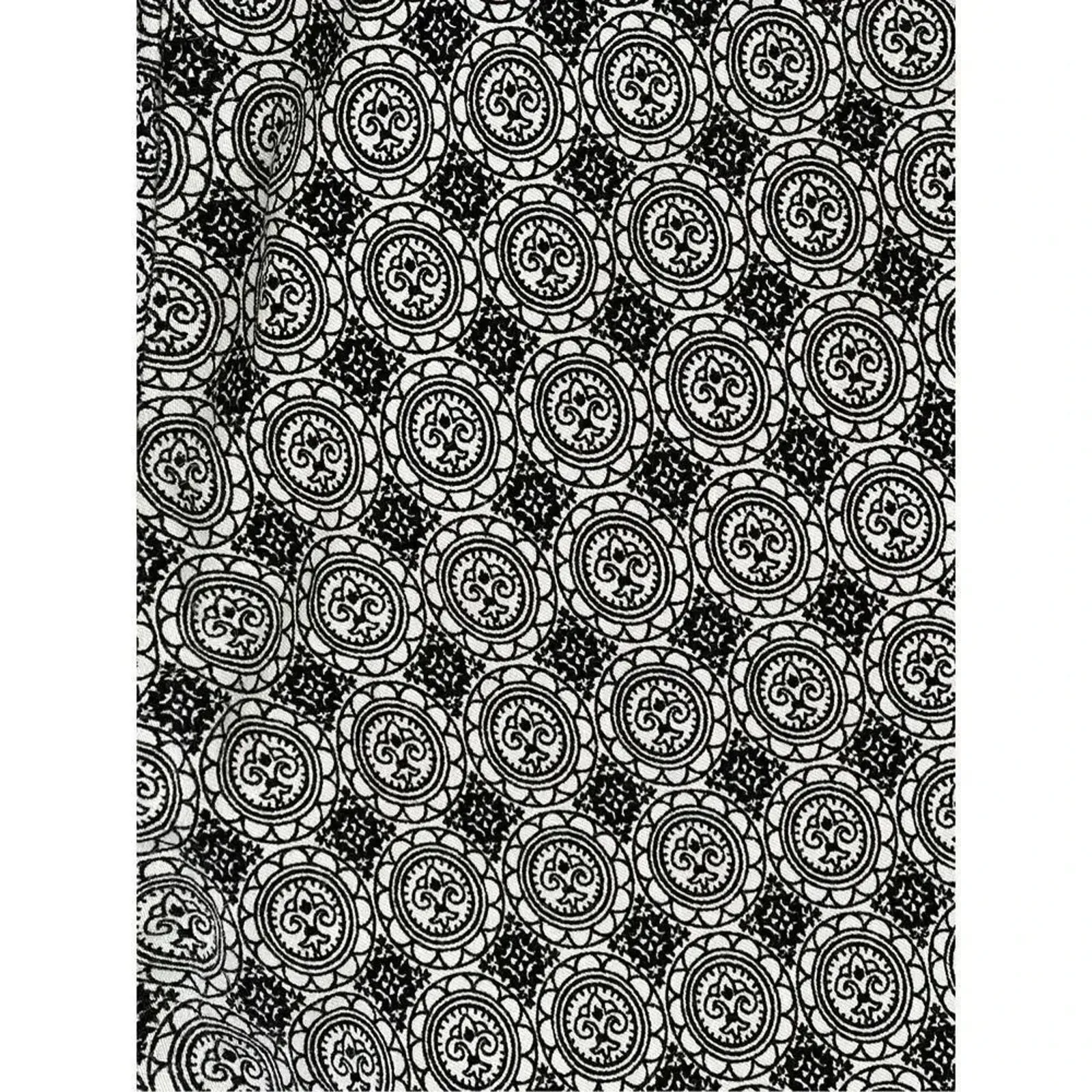 Roz & Ali black & white stretch Fleur De Lis ankle  pants Size 14 - Image 4