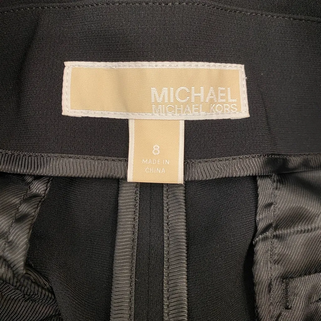 Michael Kors Paperbag-Waist Pleated Culottes black size 8 - Image 5