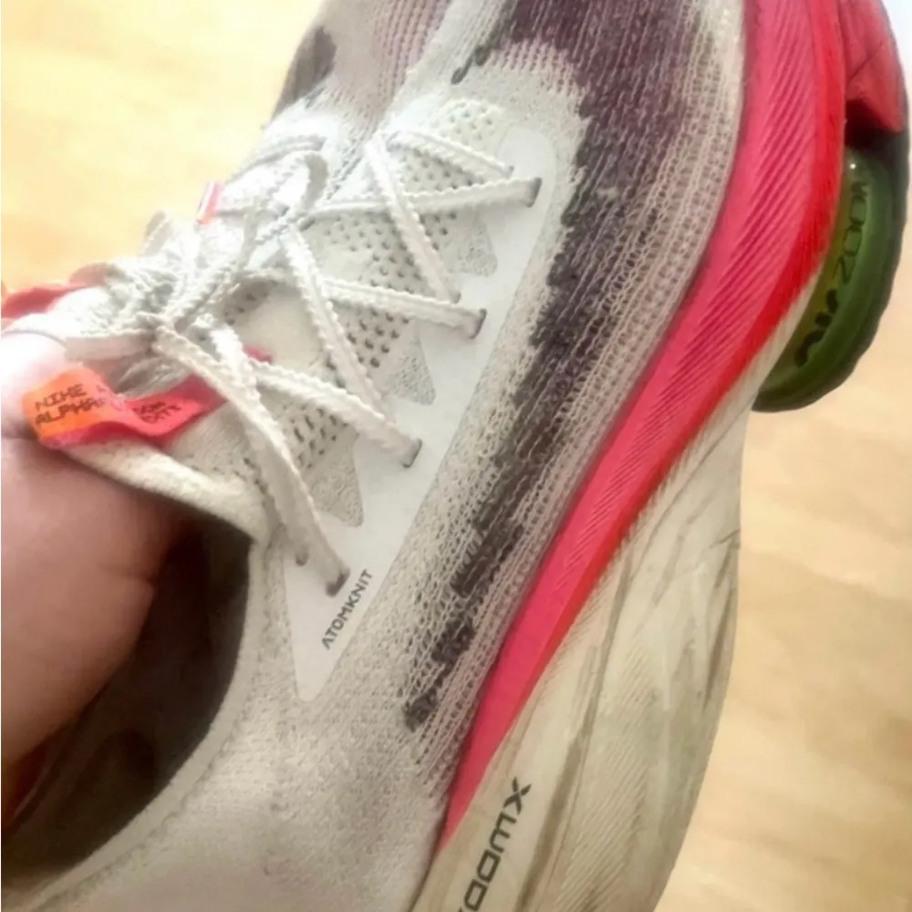 Nike White and Pink Athletic Shoes for Performance Alphafly Next% Flyknit. - Image 3