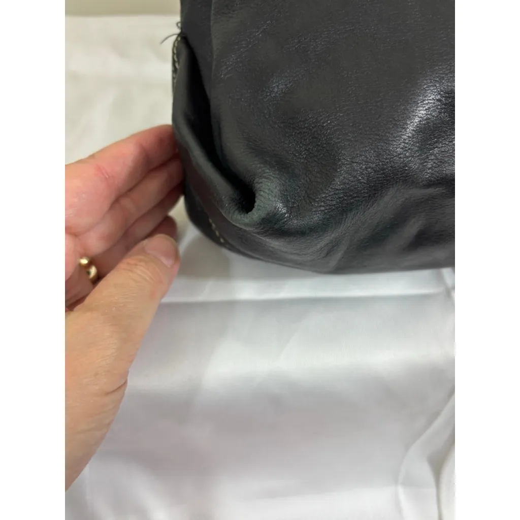 Women's Clarks Leather Shoulder Bag Black/Gold One Size - Image 7