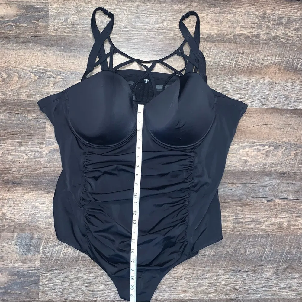 Torrid Black One Piece Swimwear Size 5F - Image 9