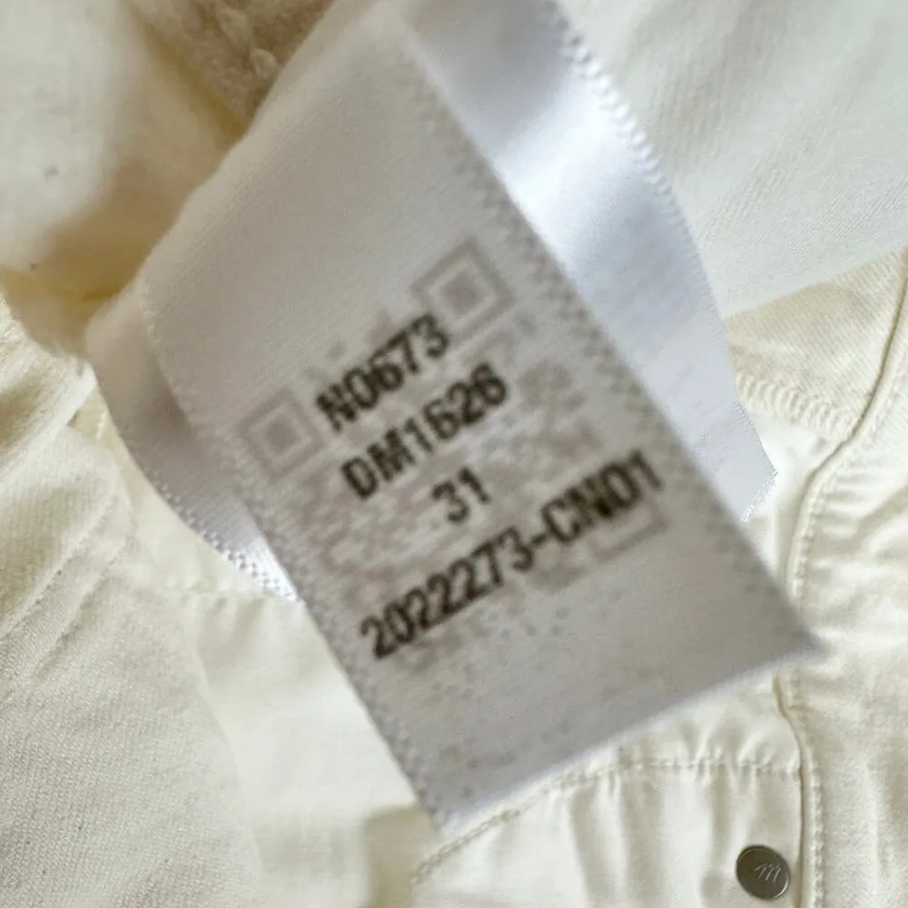 Madewell Flea Market Flare Jeans Tile White Mid Rise 70s Boho Stretch US 31 NWT - Image 8