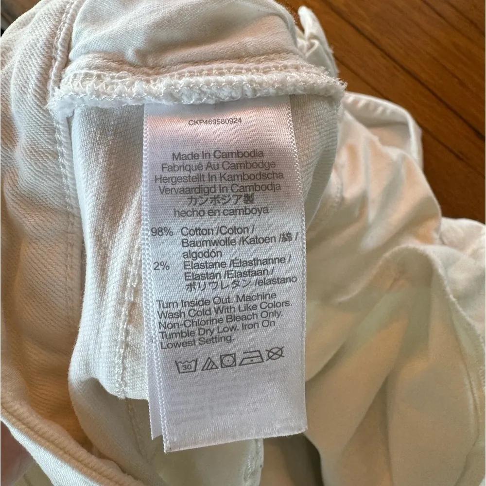 Madewell The Perfect Vintage Wide Leg Crop Jean White Jeans Size 20W - Image 8