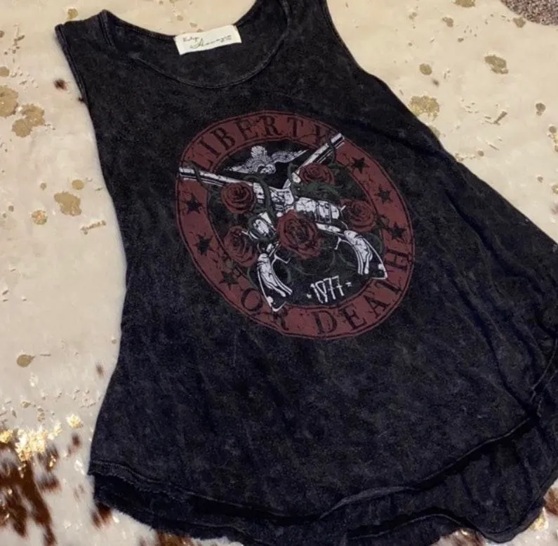 Liberty or Death Country Rocker Soft Flowy Tank - Image 2