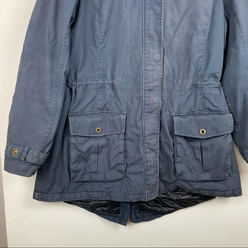 L.L. Bean Womens East End Explorer Parka Jacket Lined Blue - Image 5