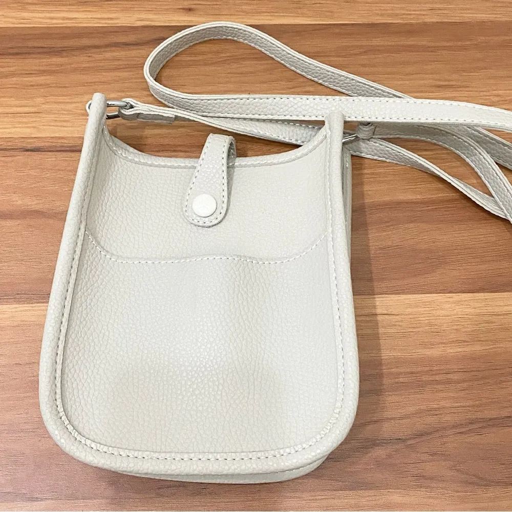 BARBAROSSA Neutral Stone Perforated Horse Design Poly/PVC Crossbody Bag - Image 10