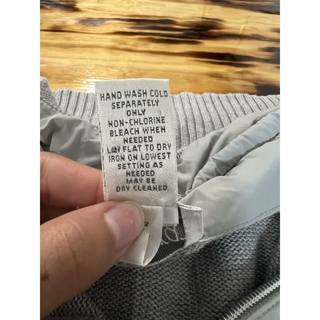 Chicos Zenergy Womens Size 2 Sweatshirt Jacket  Full Zip Gray Long‎ Athleisure - Image 9