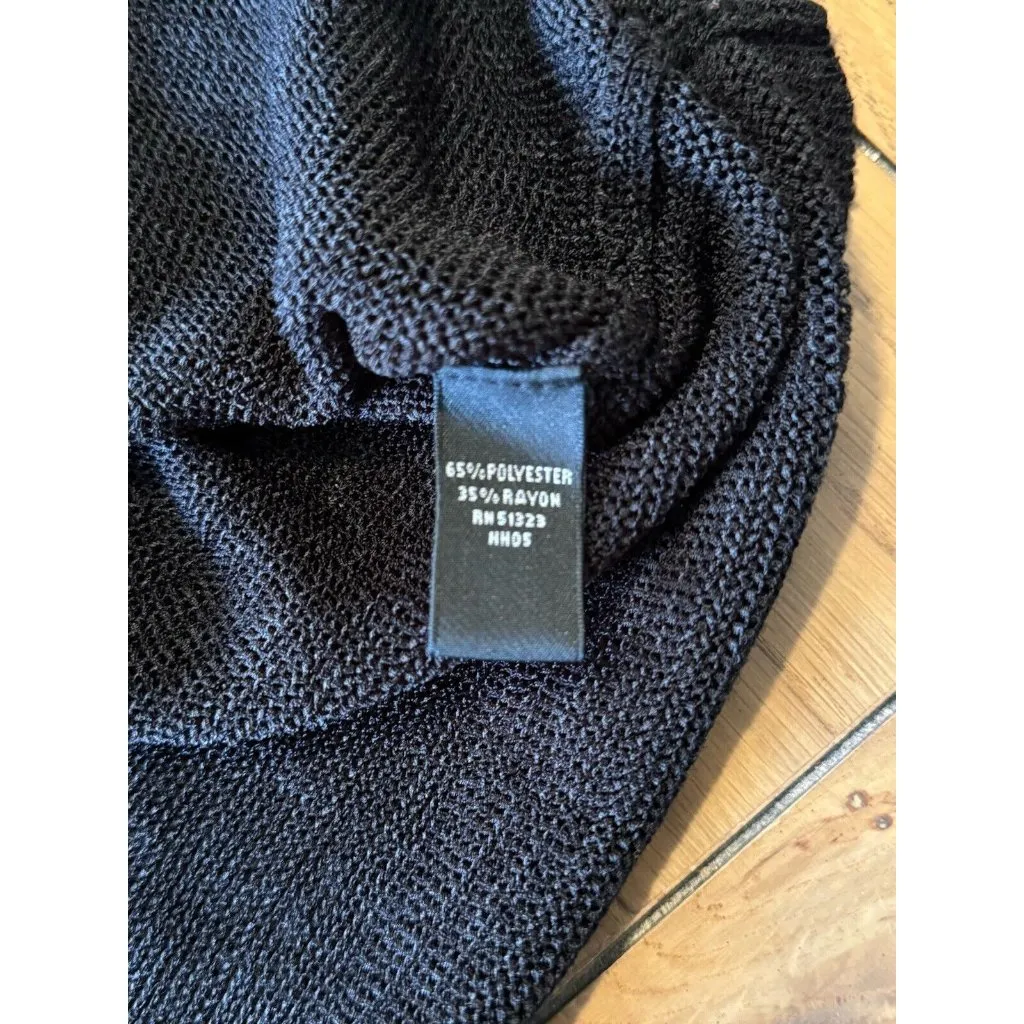 Josephine Chaus Black Sleeveless Lightweight Polyester Blend Sweater‎ Size Large - Image 6