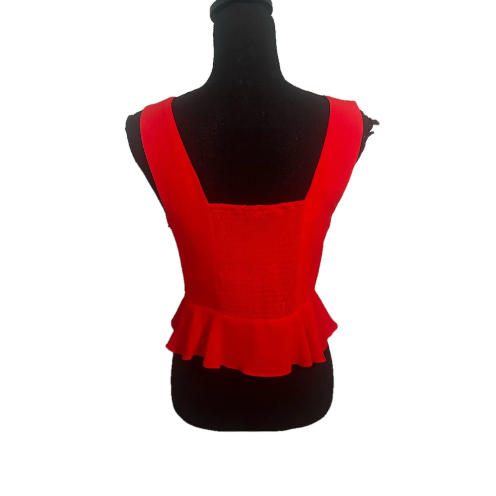 Gianni Bini Women's Red Peplum Blouse Size 6 - Image 3