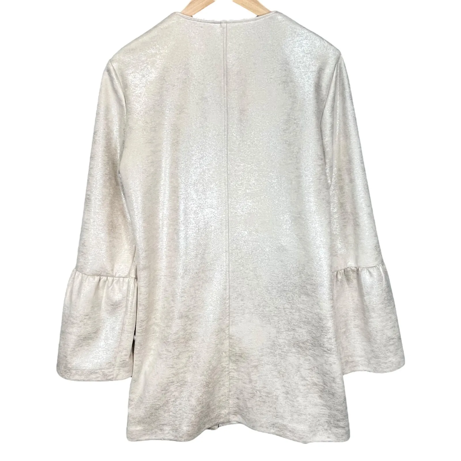 Marc New‎ York Andrew Marc Ivory Shimmer Bell Sleeve Coat Jacket Women's M Size M - Image 2