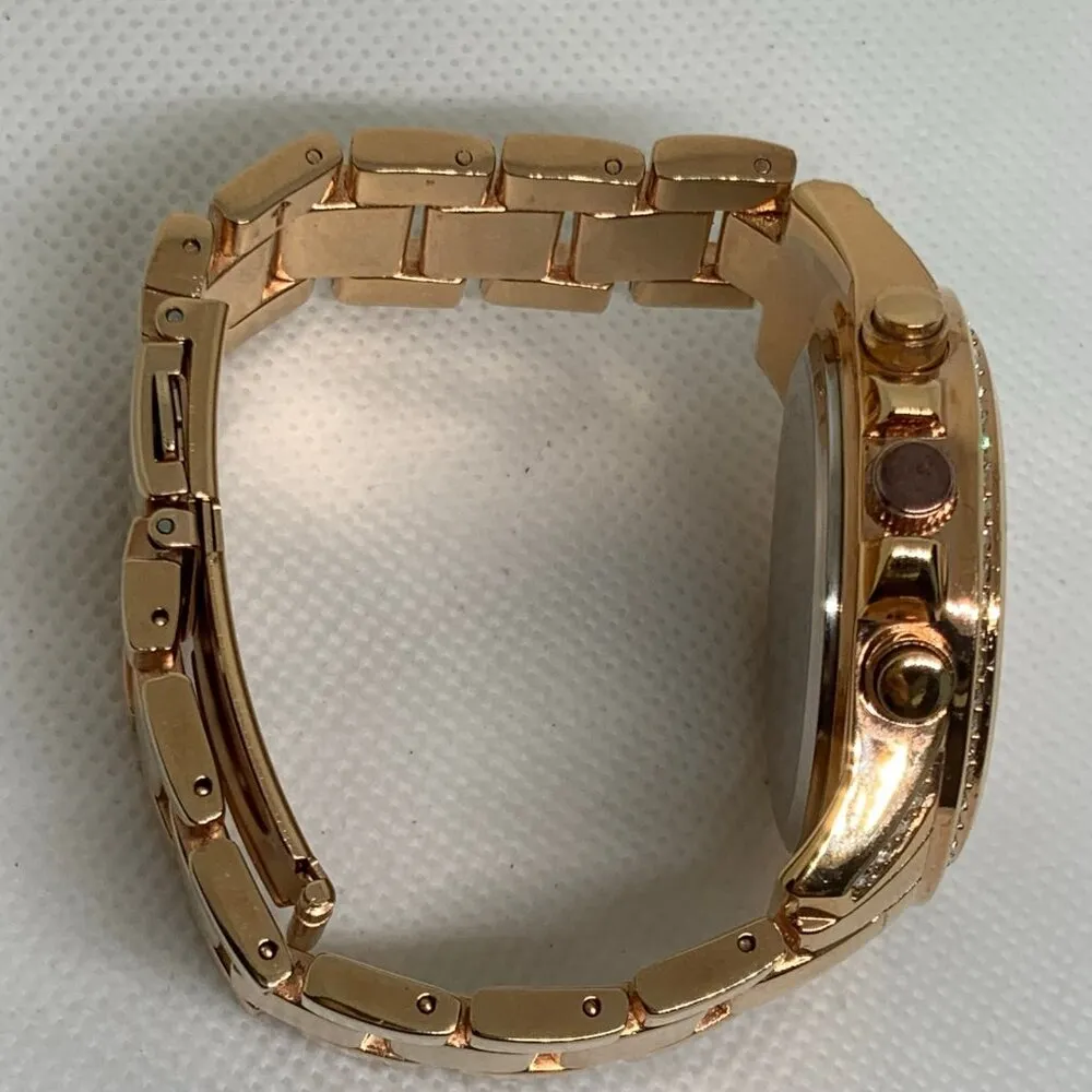 Style & co women rose gold tone watch rhinestones 40mm Quartz size 6” running - Image 7