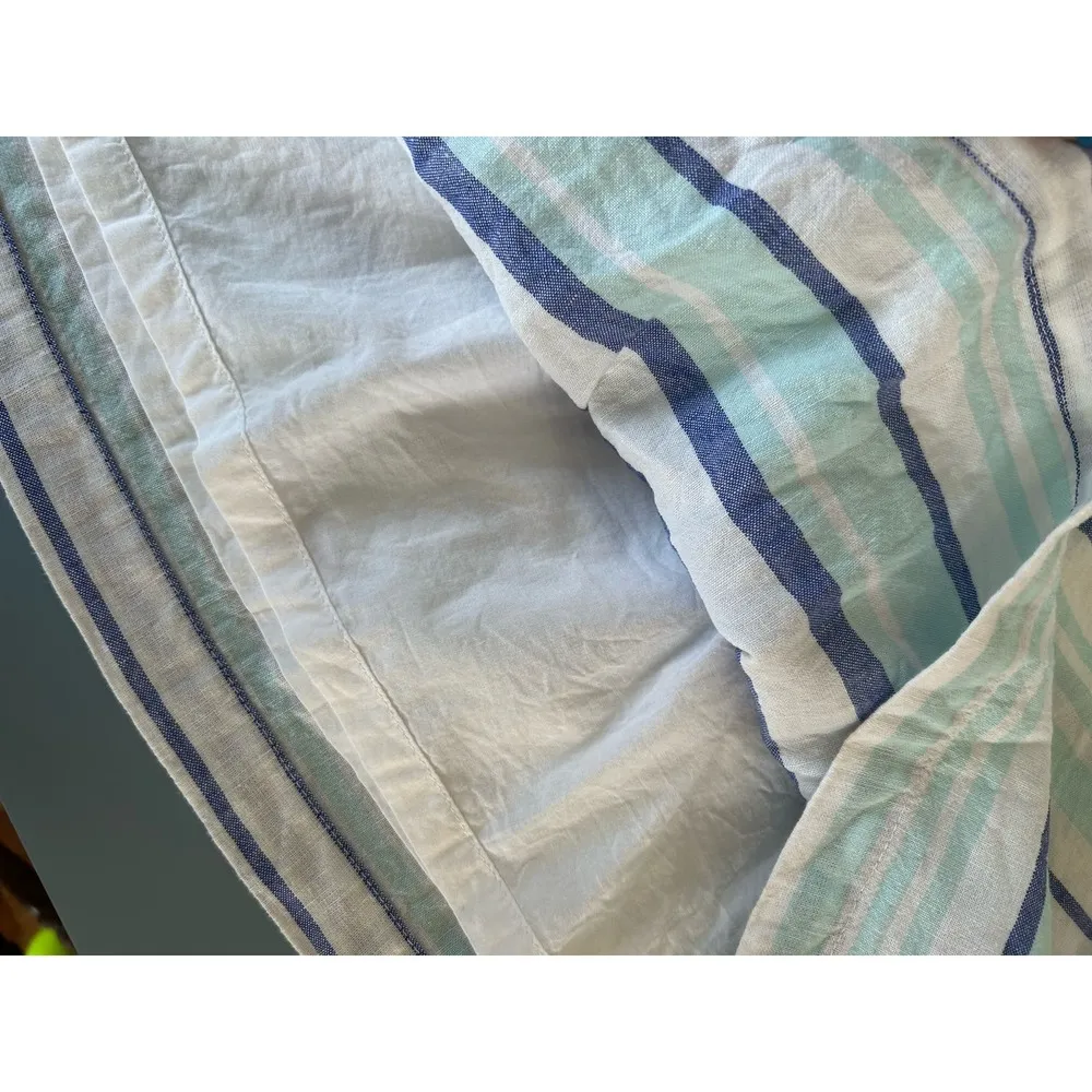 Gap womens striped mini skirt size XL linen blend lined pockets pull on - Image 4