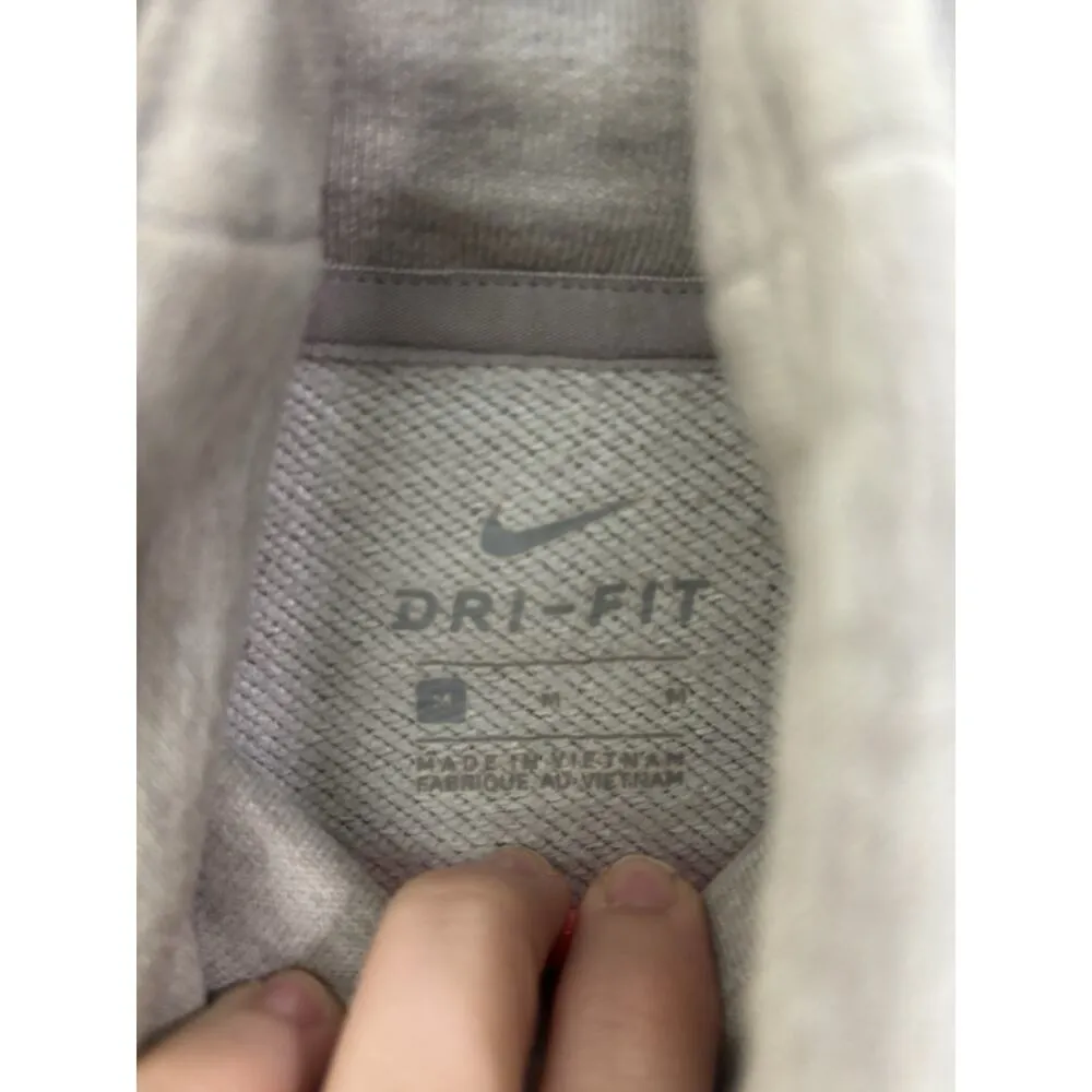 Nike Women’s Gray Dri-Fit Cowl Neck Sweatshirt Size Medium Swoosh Athleisure - Image 5