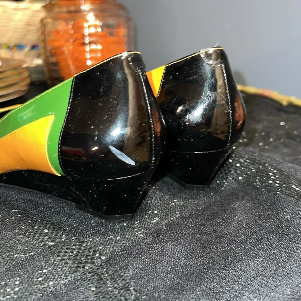 Size 7.5 Peeptoe Colorblock Wedges - Image 5