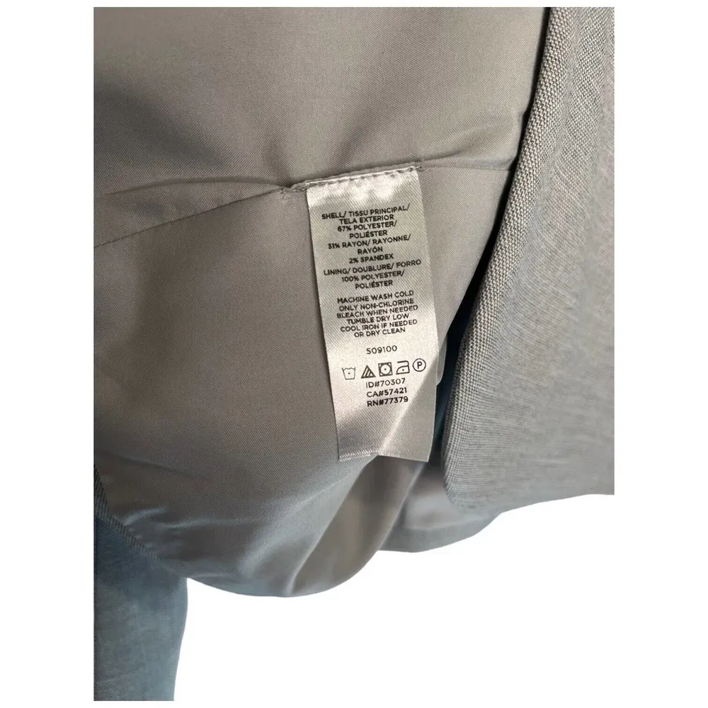 New Ann Taylor Womens 4 One Button Blazer Lined Notched Collar Pockets Gray - Image 7