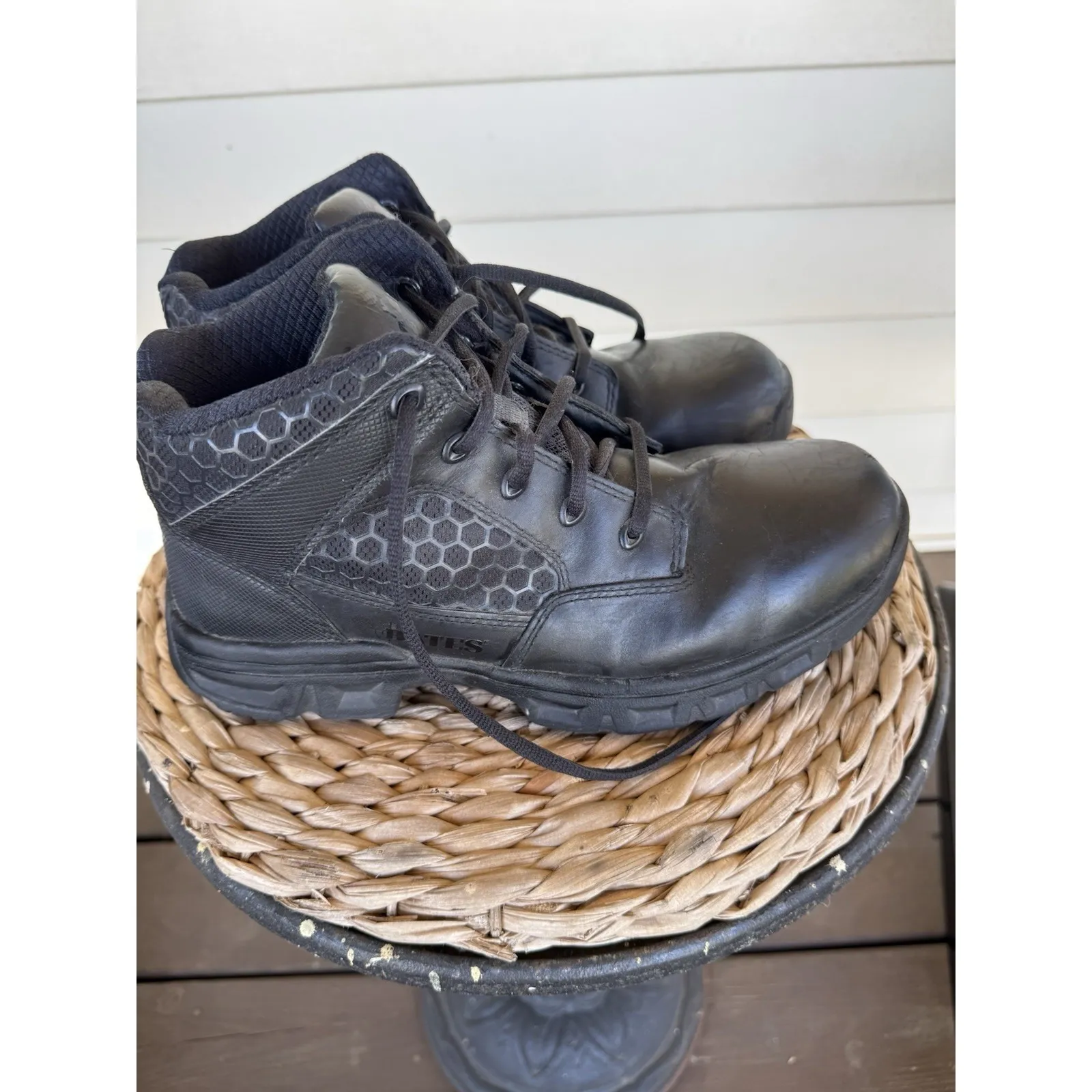 Bates MEN'S 4'' Black Code 6 Boots E06604, MEN'S SIZE 8.5 MEDIUM - Image 4