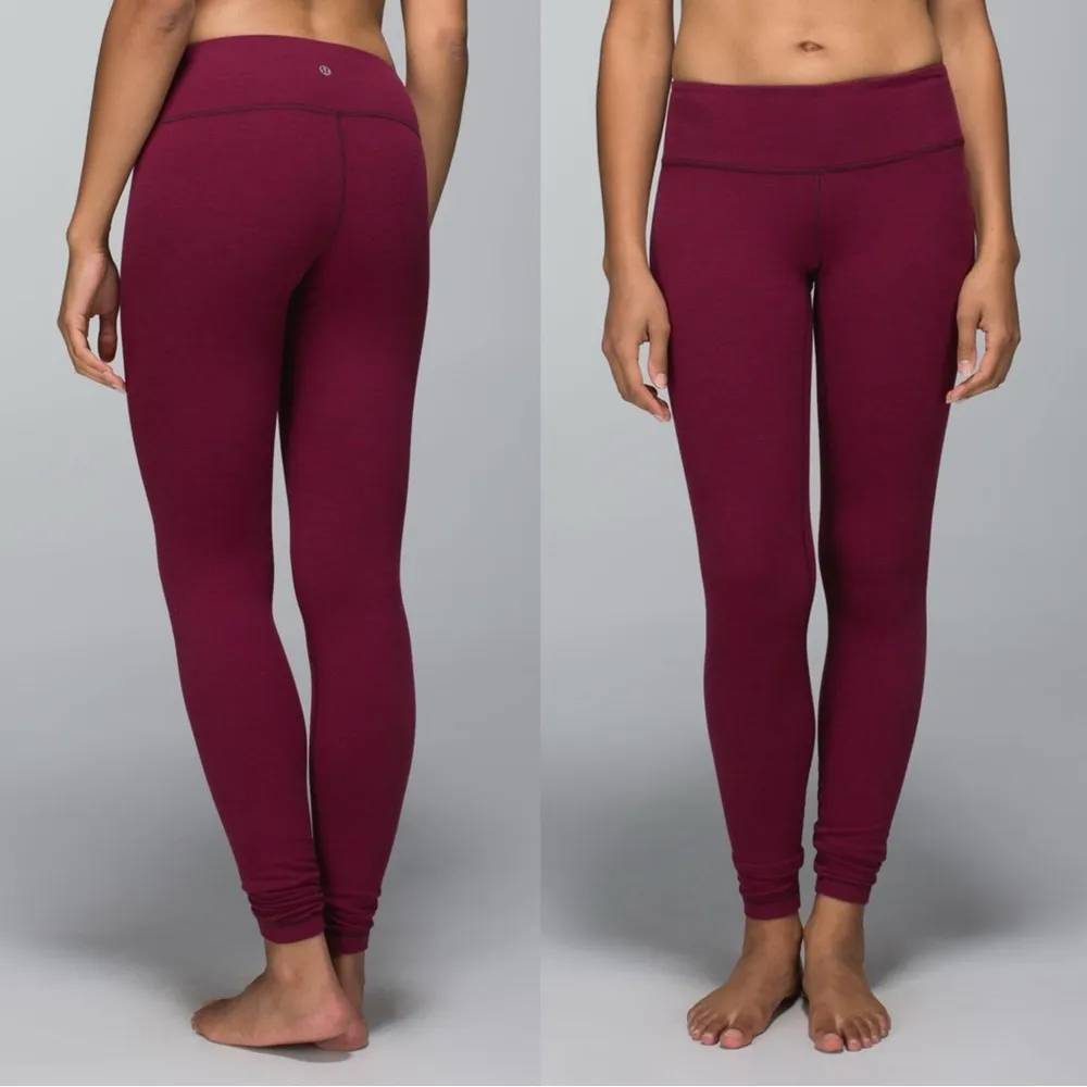 Lululemon • Wunder Under Pant legging Luon Pique maroon Rust Berry Bumble - Image 13