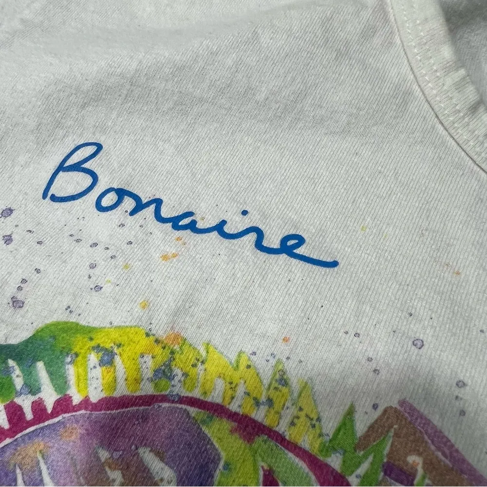 Vintage Anvil Bonaire White colorful Fish T-Shirt Vibrant Tropical medium USA - Image 5