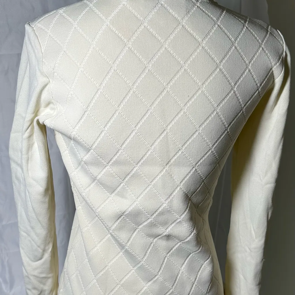 Opening ceremony Quilted Sweater with Ruffle Cuffs - Image 4