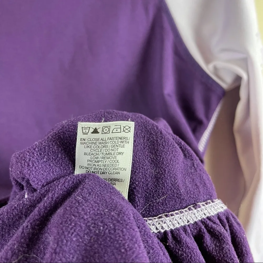 Reebok Small Turtleneck Mock Neck Purple Running Top Pastel Deep Purple Pullover - Image 9